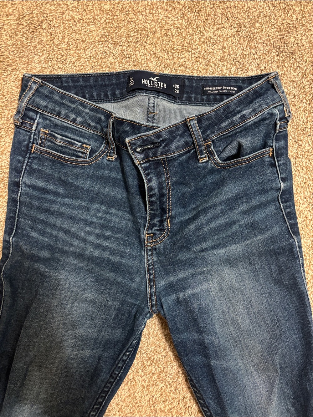 Hollister High-Rise Faded Blue Denim Jeans